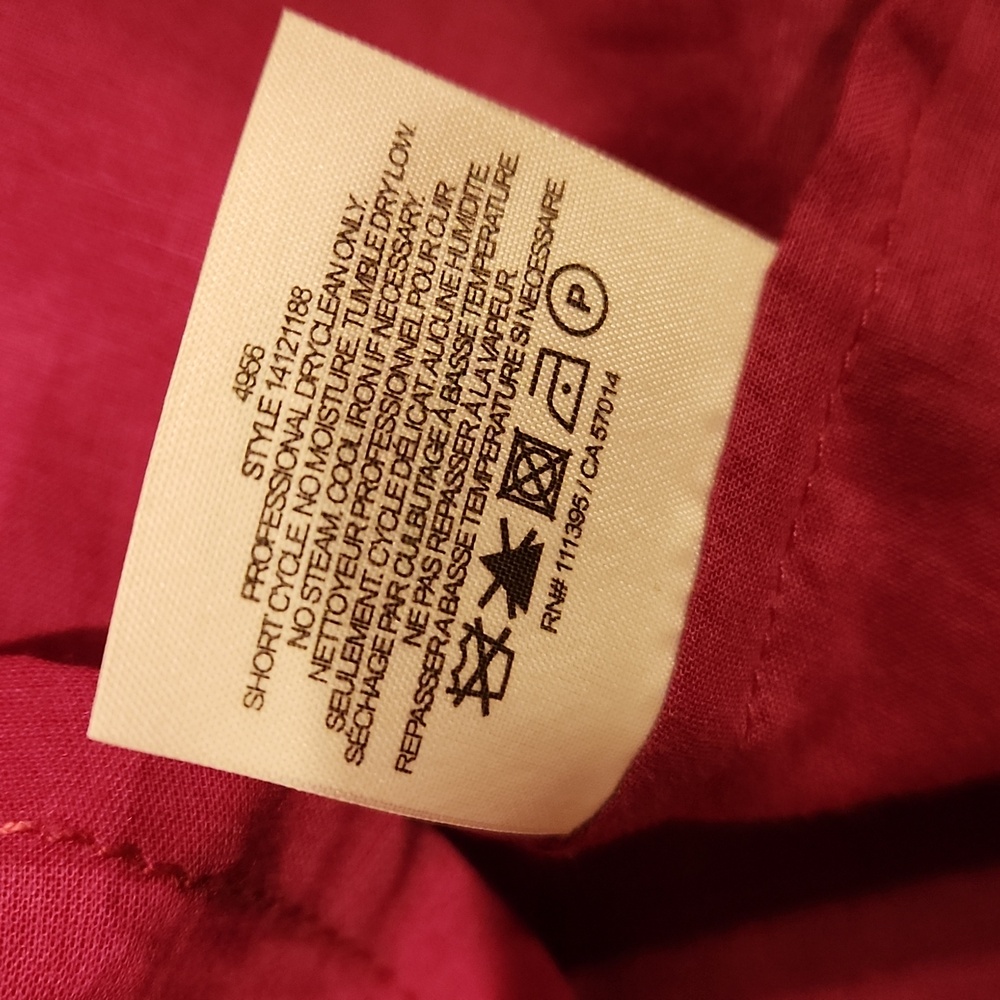 ❤️ TORY BURCH BRIGETTE FITTED BUTTON DOWN COTTON SHIRT / TOP IN MAGENTA, 6 - Picture 12 of 13